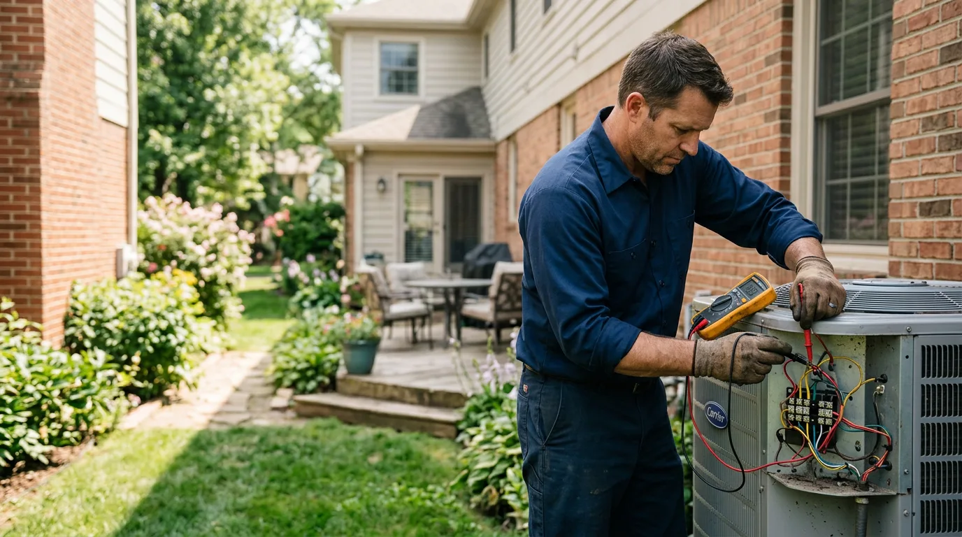 HVAC technician working near La Coste, TX